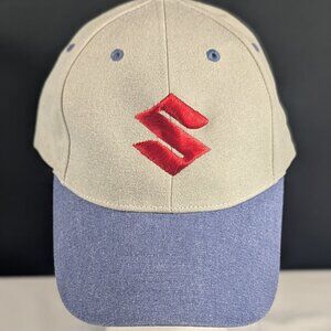 Classic Suzuki Hat Men's Snapback Adjustable Grey/blue Red Logo
